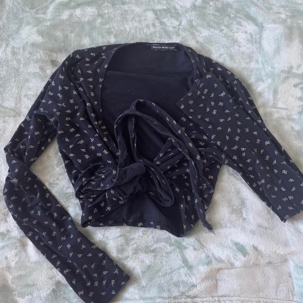 Brandy Melville blue tie top